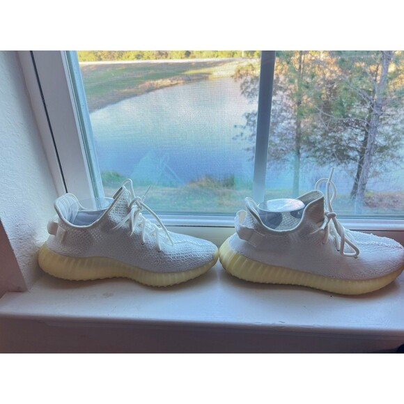 Yeezy Adidas Boost 350 V2 Sneakers Men’s Size 8 in Cream White - Picture 7 of 12
